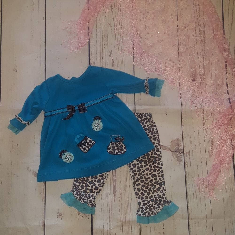 Emily Rose ruffle 2 piece matching set 18m